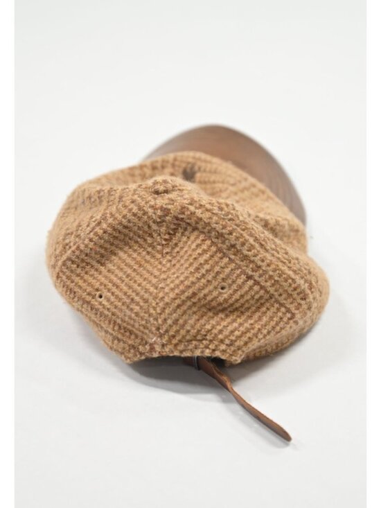 Polo Ralph Lauren Houndstooth Wool Cap in Brown